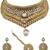 Gold plated pearl stone studded designer choker jewellery set for women