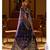 navy blue art silk embroidered lehengas