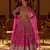 rani pink art silk embroidered lehengas