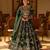 green art silk embroidered lehengas