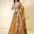 orange organza printed lehengas