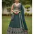 teal blue georgette embroidered lehengas