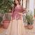 cream jacquard plain lehengas