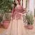 cream jacquard plain lehengas