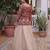 cream jacquard plain lehengas