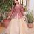 cream jacquard plain lehengas