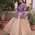 cream jacquard plain lehengas