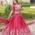 hot pink georgette embroidered lehengas