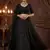 black net embroidered lehengas