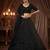 black net embroidered lehengas