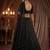 black net embroidered lehengas