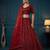 maroon net embroidered lehengas