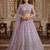 light lavender net hand woven lehengas