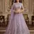 light lavender net hand woven lehengas