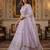 light lavender net hand woven lehengas