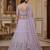 light lavender net hand woven lehengas
