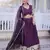 dark purple silk plain lehengas