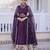 dark purple silk plain lehengas