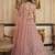 light baby pink net hand woven lehengas