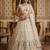 light off white net hand woven lehengas