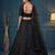 black net embroidered lehengas