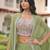 light olive georgette plain lehengas