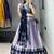 light lavender silk blend brasso lehengas