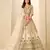 off white art silk embroidered lehengas