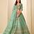 sea green art silk embroidered lehengas