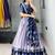 light lavender silk blend brasso lehengas