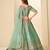 sea green art silk embroidered lehengas