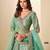 sea green art silk embroidered lehengas