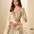 off white art silk embroidered lehengas