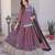 mauve chiffon embroidered lehengas