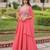 peach georgette plain lehengas