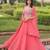 peach georgette plain lehengas