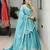 sky blue georgette embroidered lehengas