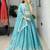 sky blue georgette embroidered lehengas