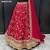 red georgette embroidered lehengas