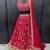 red georgette embroidered lehengas