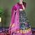dark green silk blend printed lehengas
