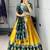 mustard silk blend brasso lehengas
