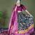 dark green silk blend printed lehengas