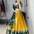 mustard silk blend brasso lehengas