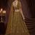 mehendi net embroidered lehengas