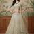 beige net embroidered lehengas