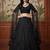 black net embroidered lehengas