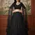 black net embroidered lehengas