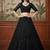 black net embroidered lehengas