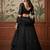black net embroidered lehengas